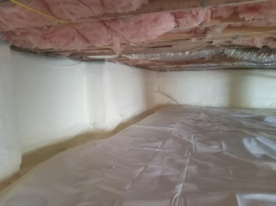 Crawl space encapsulation with closed-cell spray foam for Roof Leak Repair in West Bloomfield